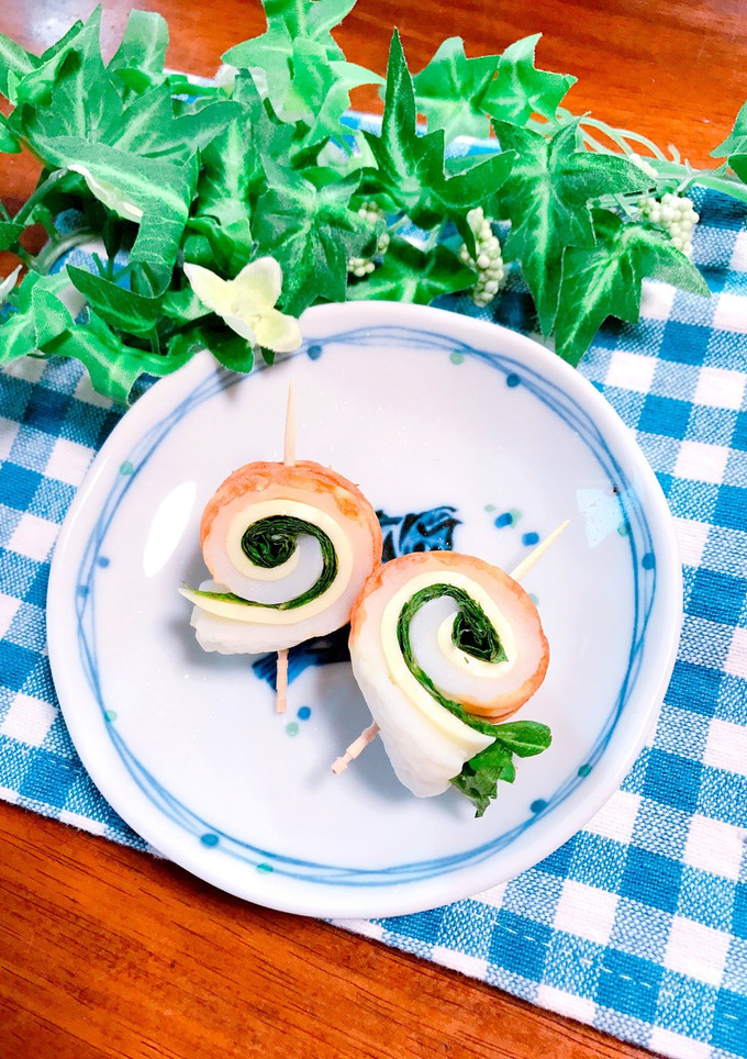 くるくる♡ちくわのシソチーズ巻き-レシピのメイン写真
