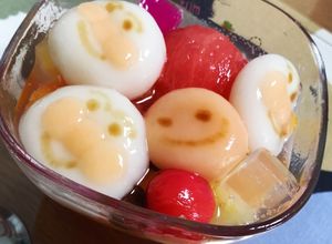 着色料不使用！アンパンマン白玉団子-レシピのメイン写真