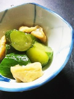 ひんやりキュウリと薄あげの煮物-レシピのメイン写真