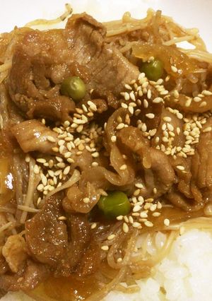 超楽々 十勝帯広風で吉□家的豚丼作ります-レシピのメイン写真
