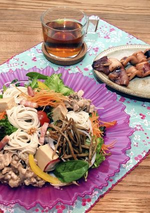 夏バテに負けるな！栄養たっぷりそばサラダ-レシピのメイン写真