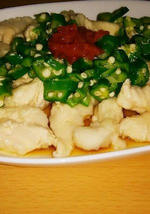 さっぱり鶏ささみのオクラソース-レシピのメイン写真