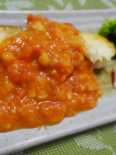 美味UPに~❤白身魚のトマトソースかけ❤-レシピのメイン写真