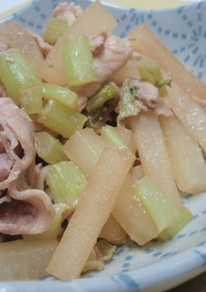 すし酢使って！大根と豚肉の炒め物-レシピのメイン写真