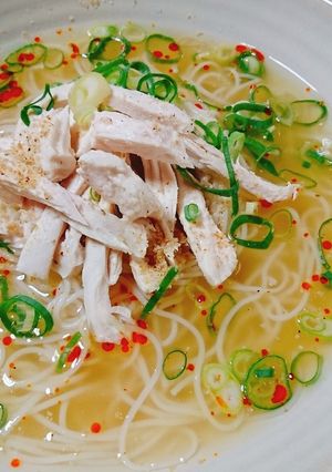 冷やし鶏スープ素麺-レシピのメイン写真