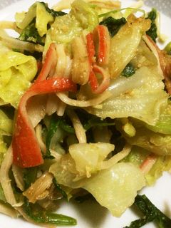 超楽々 キャベツのごま風味和え物作ります-レシピのメイン写真
