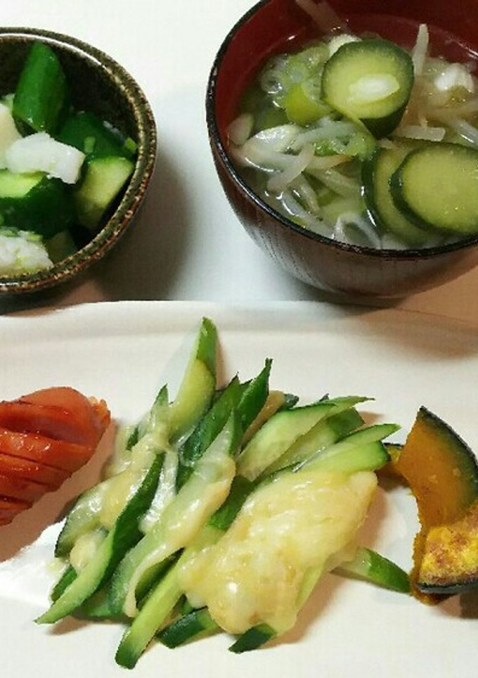 きゅうりおかず３種(大量消費)-レシピのメイン写真