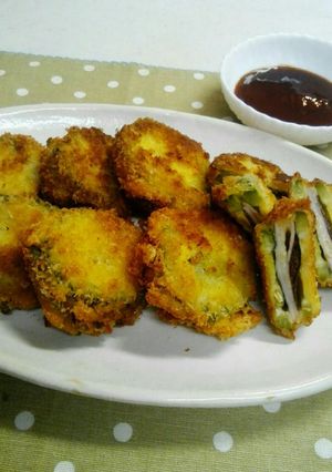 ゴーヤのはさみ揚げ(種ごと)-レシピのメイン写真