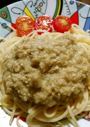 茄子と大豆のクリーミー冷製パスタ-レシピのメイン写真