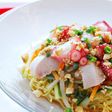タレも手作り!タコとブリの冷やし中華