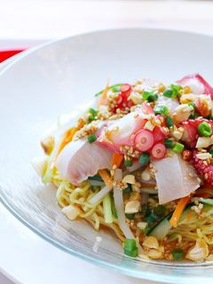 タレも手作り!タコとブリの冷やし中華-レシピのメイン写真