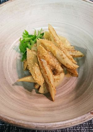 ゴボウの酢味噌ごま和え-レシピのメイン写真