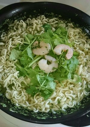カルディのパクチーラーメン大盛アレンジ-レシピのメイン写真