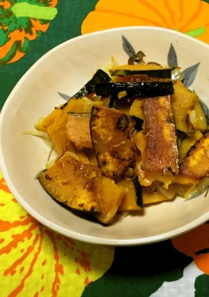 素材2ツ！カボチャ&玉ねぎの胡椒炒め-レシピのメイン写真