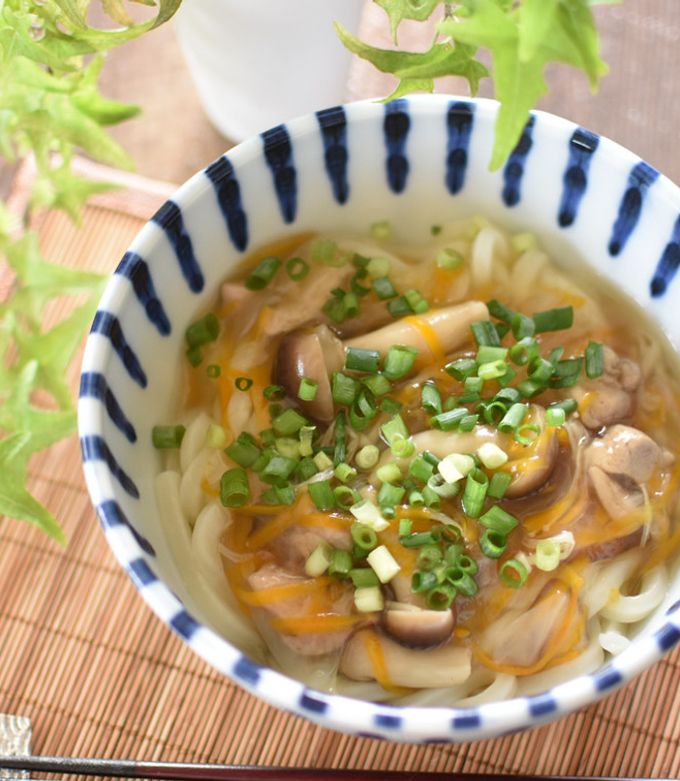 鶏肉ときのこのあんかけうどん-レシピのメイン写真
