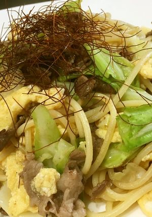 牛肉とたまごのすぱけってぃ-レシピのメイン写真