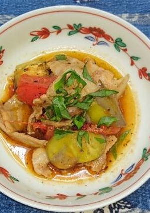あたただしで茄子とトマトの甘酢炒め-レシピのメイン写真
