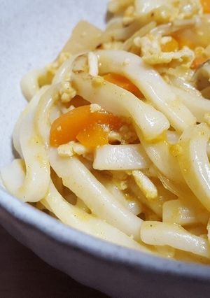 離乳食後期　親子で食べるカレー焼きうどん-レシピのメイン写真
