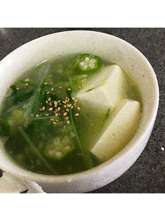 簡単!お豆腐のネバトロあったかスープ♡-レシピのメイン写真