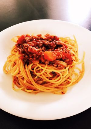 余ったそぼろでボロネーゼ風スパゲティ-レシピのメイン写真