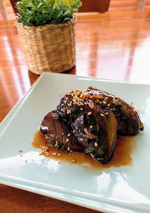 茄子の揚げびたし　韓国風-レシピのメイン写真