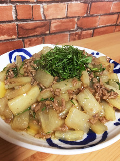 簡単!ひき肉と大根のあんかけ炒め-レシピのメイン写真