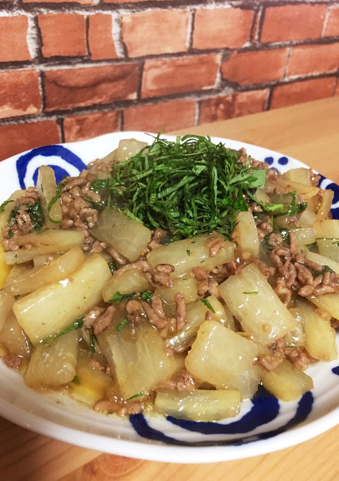 簡単！ひき肉と大根のあんかけ炒め-レシピのメイン写真