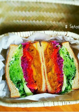 スパイシーかぼちゃ⭕️サンドイッチお弁当-レシピのメイン写真