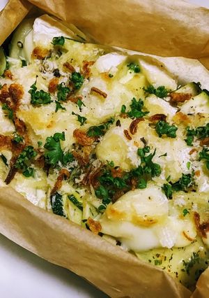 ズッキーニとじゃがいもの簡単チーズ焼き♪-レシピのメイン写真