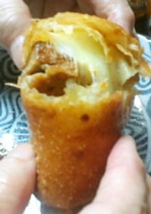 レトルトおかずで「簡単ハンバーク春巻き」-レシピのメイン写真