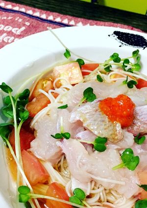 連子鯛とトマトのさっぱりそうめん-レシピのメイン写真