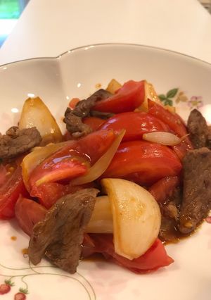 トマトと牛肉の炒め物-レシピのメイン写真