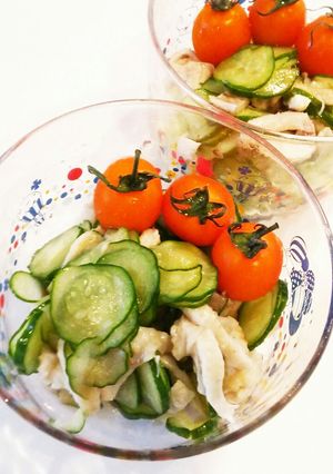 鶏かわとキュウリのさっぱりポン酢和え-レシピのメイン写真