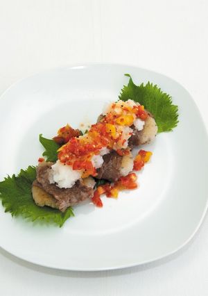 福島牛のさっぱりれんこんハンバーグ-レシピのメイン写真
