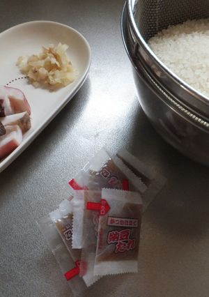 味付は納豆のたれだけ！うんまいたこめし-レシピのメイン写真