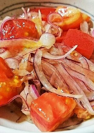 紫玉ねぎとトマトのマリネ-レシピのメイン写真