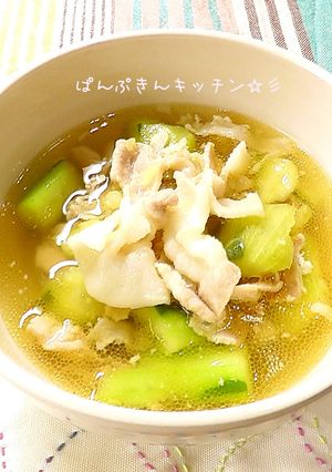 たたき胡瓜と豚肉のうま汁♪-レシピのメイン写真
