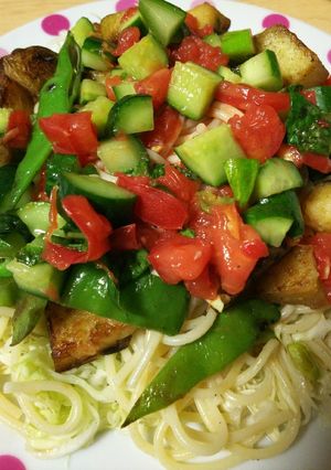 簡単♪新じゃがと夏野菜のパスタサラダ-レシピのメイン写真