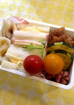 簡単＊可愛い＊サンドウィッチ弁当＊唐揚げ-レシピのメイン写真