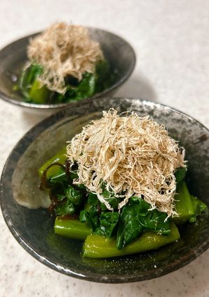 つるむらさきの塩昆布和えおひたし-レシピのメイン写真