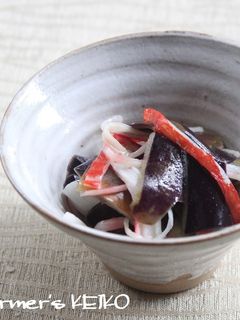 なすの皮とカニカマの酢の物 -レシピのメイン写真