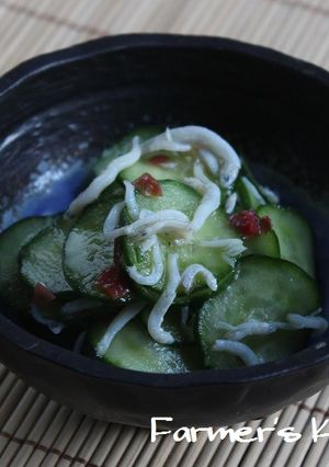 きゅうりとしらす、梅干の酢の物　-レシピのメイン写真