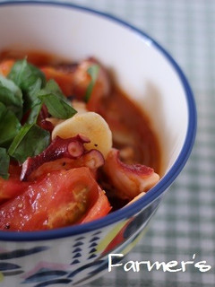 【農家のレシピ】トマトとタコのさっと煮 -レシピのメイン写真