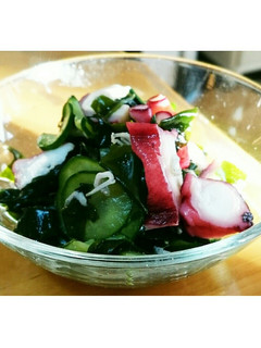 たこ きゅうり わかめの 酢の物-レシピのメイン写真