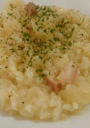 簡単チーズリゾット風おかゆ-レシピのメイン写真