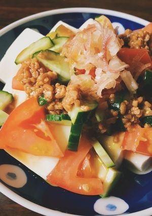 夏野菜たっぷりの冷奴-レシピのメイン写真