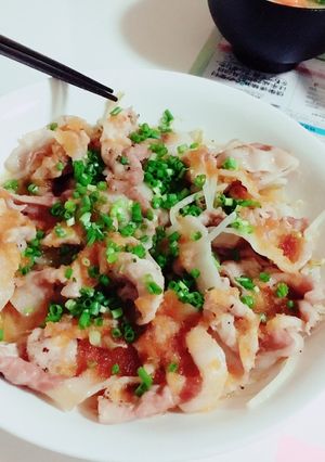 NO汗!電子レンジで蒸し豚もやし❁˚-レシピのメイン写真
