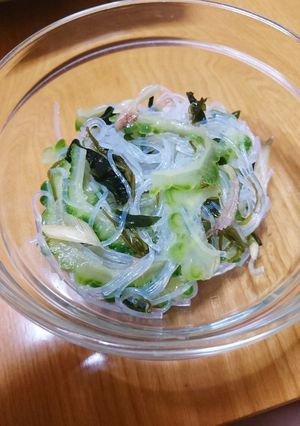 みょうが入りゴーヤと春雨の酢の物-レシピのメイン写真