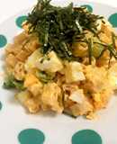 パスタのソースを使った簡単明太サラダ