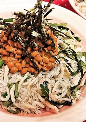 簡単★朝食にも【しらすと大葉の納豆丼】-レシピのメイン写真